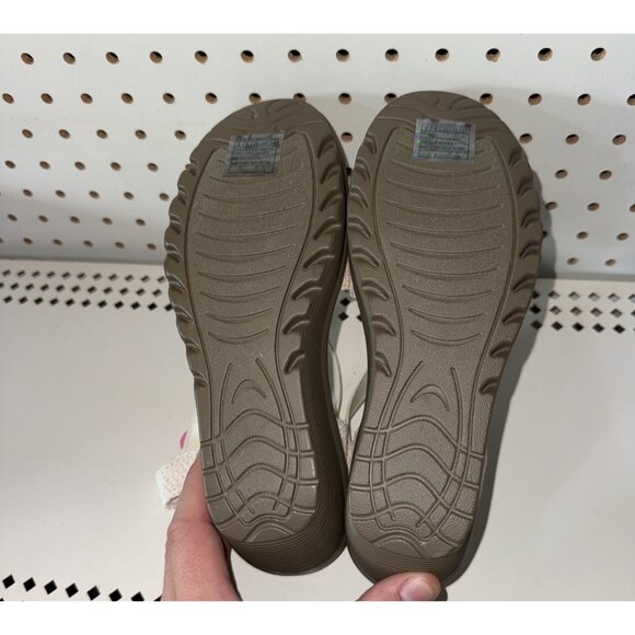 Skechers Parallel Jellyroll Womens Wedge Sandals Slides Size 8 Cream Memory Foam - Picture 7 of 9